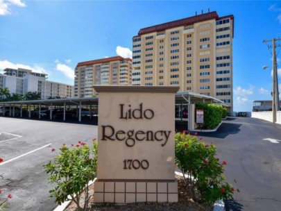 Lido Regency Condos in Sarasota, FL. - Entrance Sign