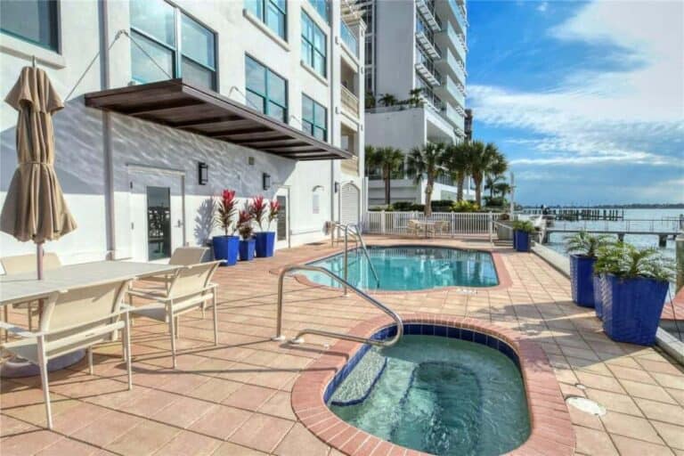 Majestic Bay Condos in Downtown Sarasota, FL. - Pool and Hot Tub