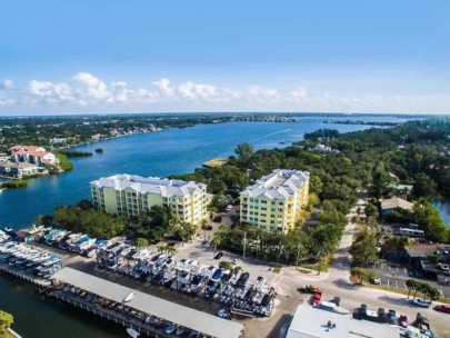 Marina Del Sol Condos in Siesta Key, FL. - Water Aerial