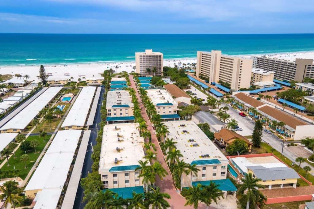 Palm Bay Club Condos in Siesta Key, FL. - Aerial