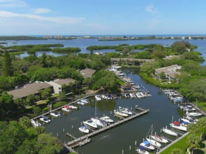 Pelican Cove Condos in Sarasota, FL. - Marina Aerial