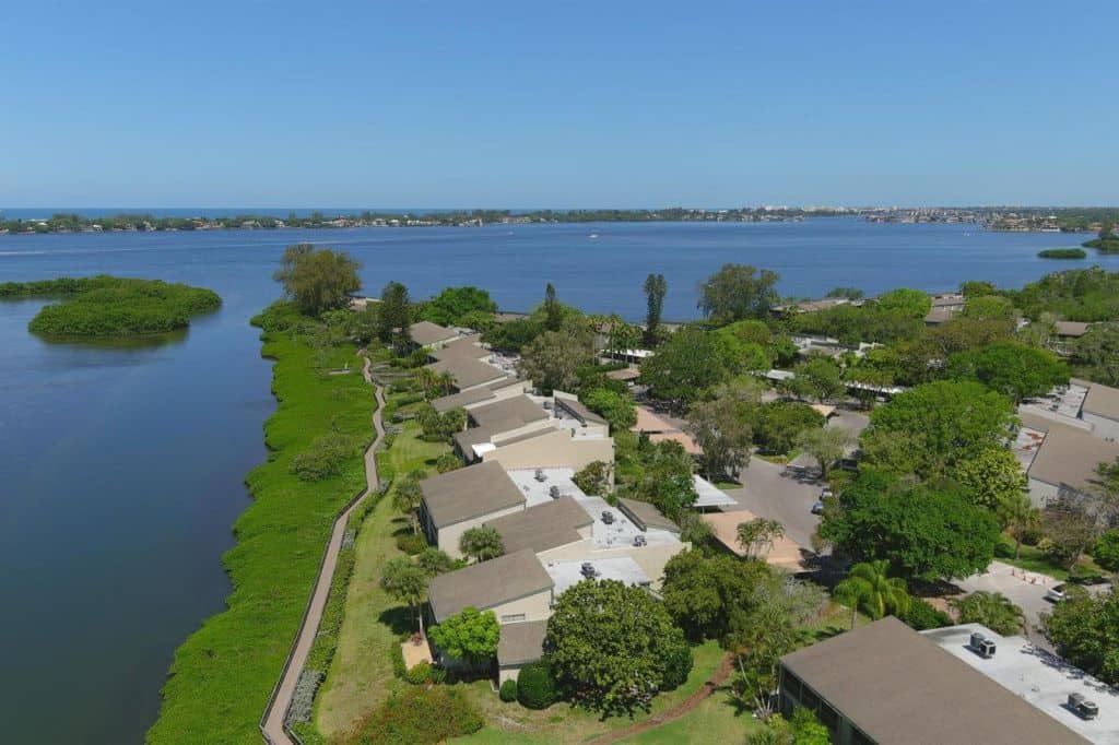 Pelican Cove Condos in Sarasota, FL. - Aerial