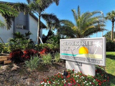 Peppertree Condos in Siesta Key, FL. - Entrance Sign