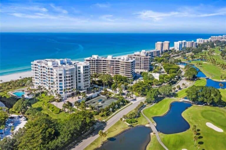 Pierre Condos in Longboat Key, FL. - Waterfront Aerial
