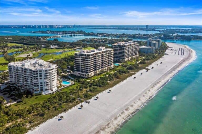 Pierre Condos in Longboat Key, FL. - Waterfront Aerial