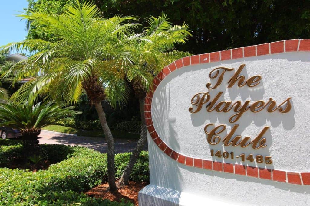 Players Club Condos in Longboat Key, FL. - Entrance Sign