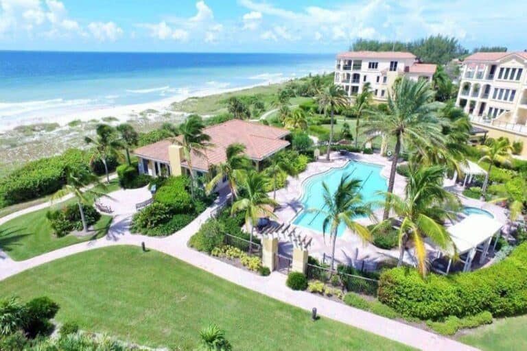 Positano Condos in Longboat Key, FL. - Aerial