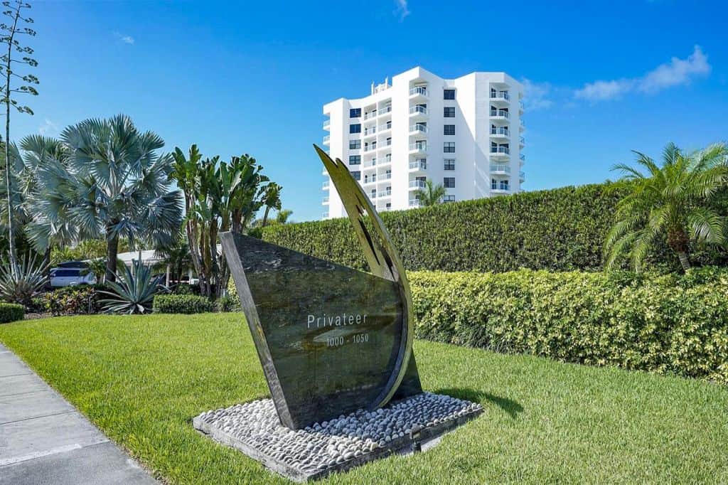 Privateer Condos in Longboat Key, FL. - Entrance Sign