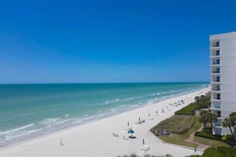 Privateer Condos in Longboat Key, FL. - Beach Aerial