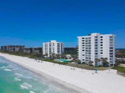 Privateer Condos in Longboat Key, FL. - Beach Aerial