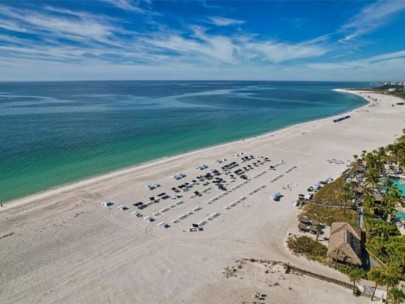 Ritz Beach Residences in Lido Key - Sarasota, FL. - Beach Aerial