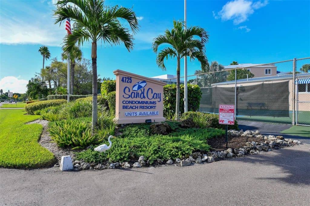 Sand Cay Condos in Longboat Key, FL. - Entrance Sign