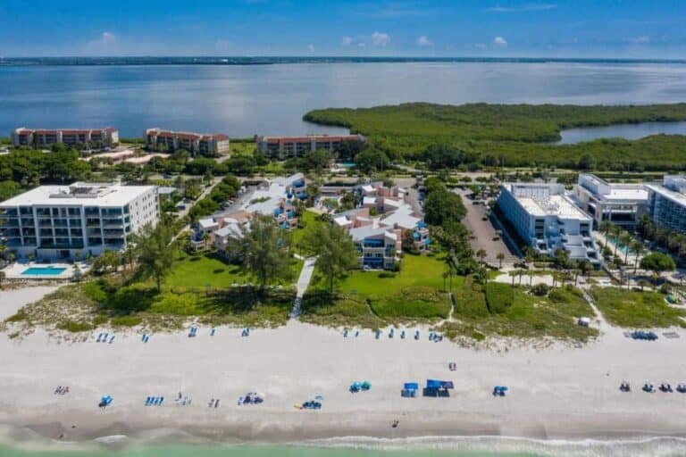 Sand Cay Condos in Longboat Key, FL. - Waterfront Aerial