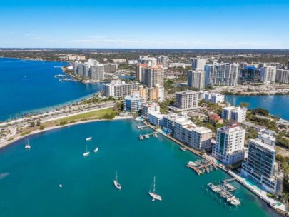 Sarasota condos with boat docks - Aerial