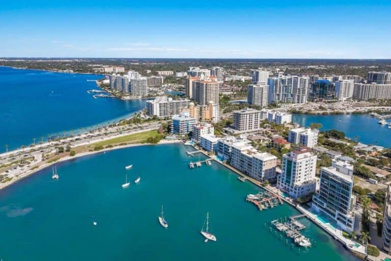 Sarasota condos with boat docks - Aerial