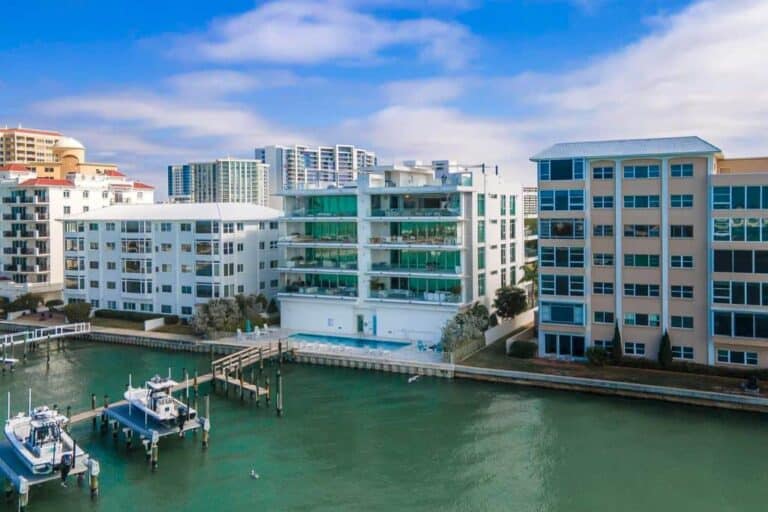 Sarasota condos with boat docks - Aerial