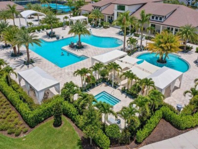 Sarasota FL. 55+ Community Homes - Resort Style Amenities Aerial