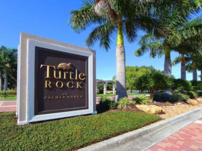 Sarasota FL. Gated Communities - Turtle Rock Entrance Sign