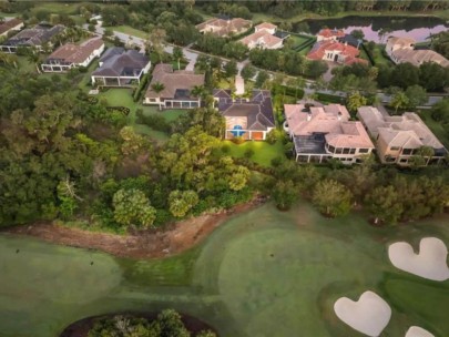 Sarasota FL. Golf Course Homes - Aerial View of Golf Course