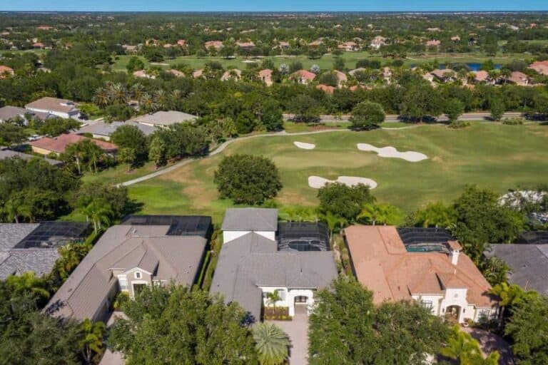 Sarasota FL. Golf Course Homes - Golf Course Aerial For Sale