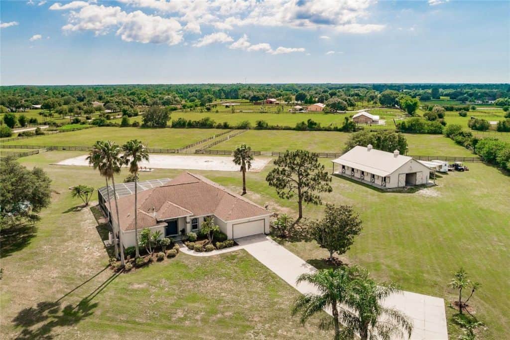 Sarasota FL. Equestrian Homes - Aerial