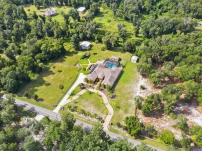 Sarasota FL. Equestrian Homes - Farm Aerial View