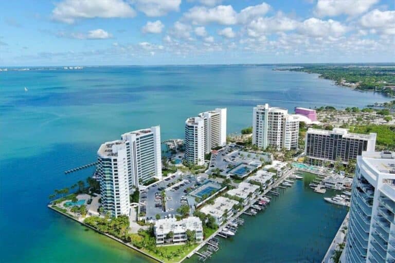 Sarasota Waterfront Condos - Waterfront Aerial