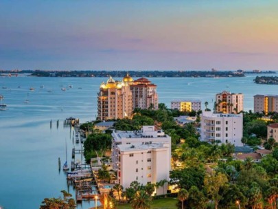 Sarasota Waterfront Condos - Downtown Aerial