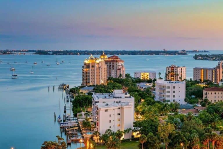 Sarasota Waterfront Condos - Downtown Aerial