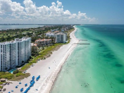 Sea Gate Club Condos in Longboat Key, FL. - Waterfront Aerial