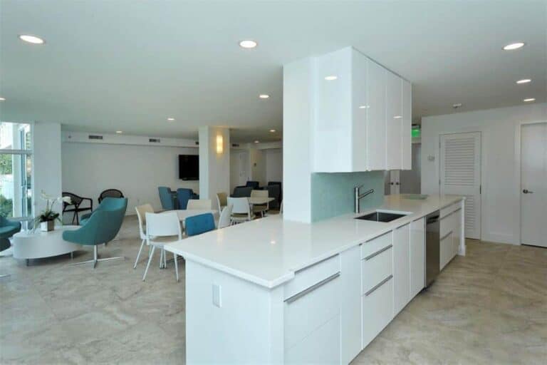 Sea Gate Club Condos in Longboat Key, FL. - CLubroom Kitchen