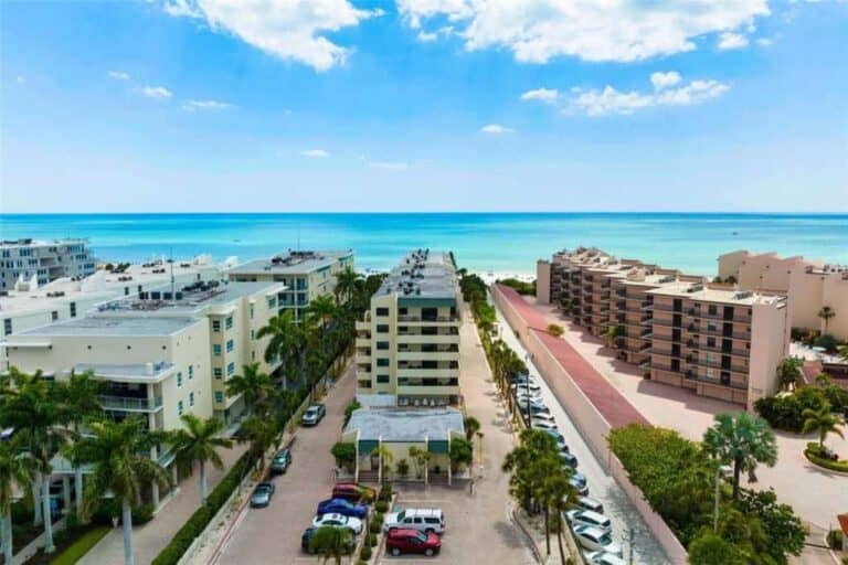 Sea Shell Condos in Siesta Key, FL. - Aerial View