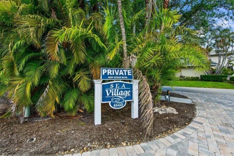 Sea Village Condos in Siesta Key, FL. - Sign