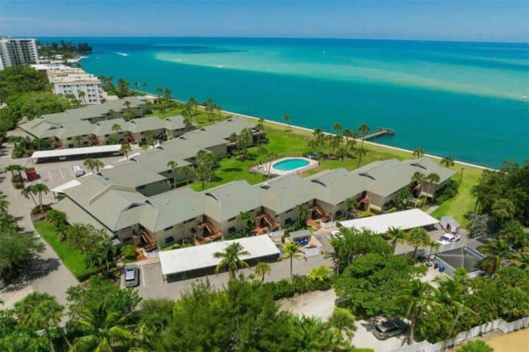 Sea Village Condos in Siesta Key, FL. -Aerial