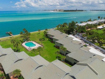 Sea Village Condos in Siesta Key, FL. - Waterfront Aerial