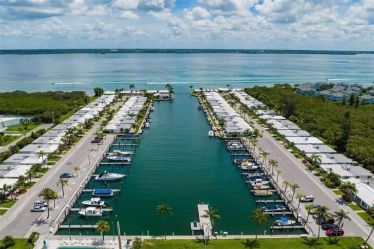 Spanish Main Condos Longboat Key, FL - Marina Aerial