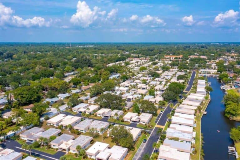 Strathmore Riverside Condos in Sarasota, FL. - Aerial
