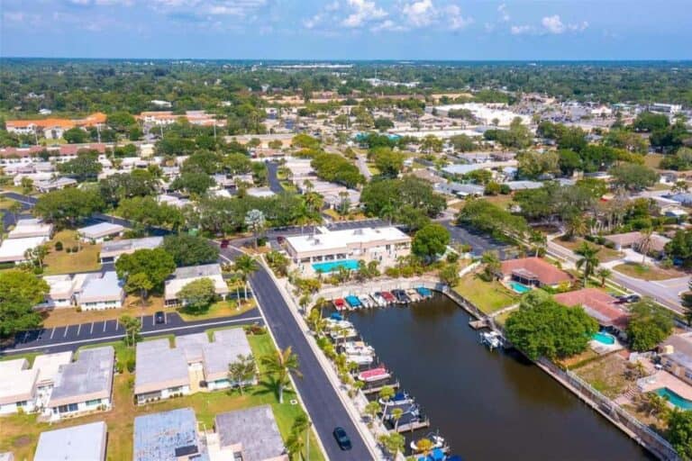 Strathmore Riverside Condos in Sarasota, FL. - Marina Aerial