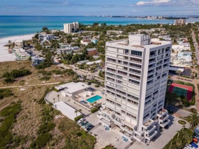 Terrace Condos in Siesta Key, FL. - Aerial of Building