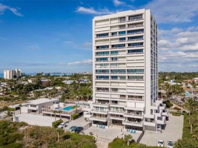 Terrace Condos in Siesta Key, FL. - Aerial of Building