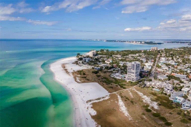 Terrace Condos in Siesta Key, FL. - Beach Aerial