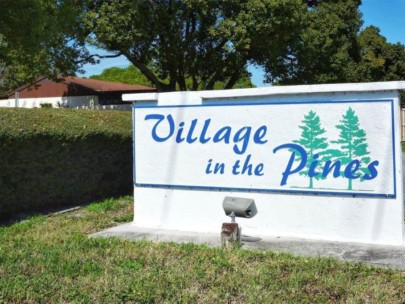 Village in the Pines Condos in Sarasota, FL. - Entrance Sign