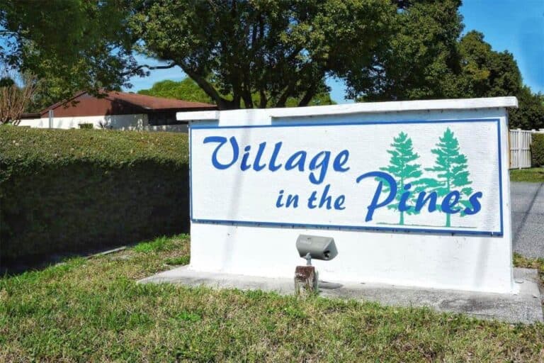 Village in the Pines Condos in Sarasota, FL. - Entrance Sign