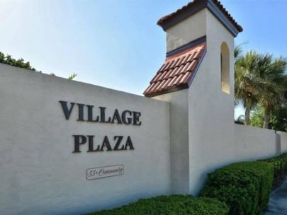 Village Plaza Condos in Sarasota, FL. - Entrance Sign