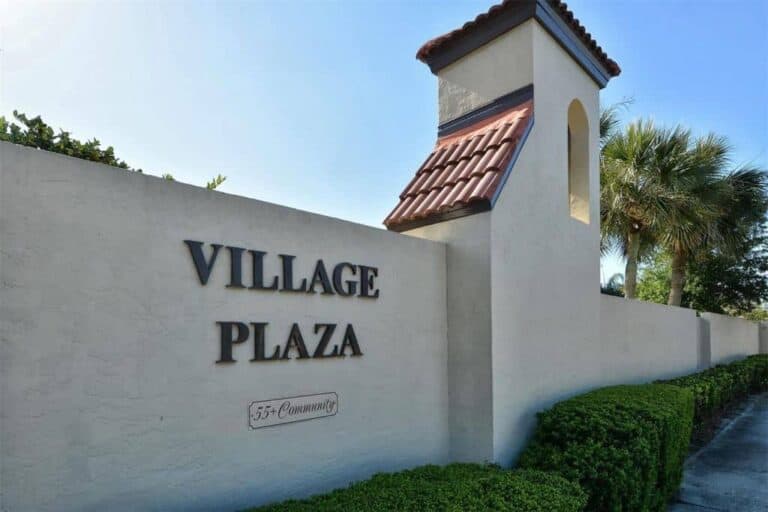 Village Plaza Condos in Sarasota, FL. - Entrance Sign