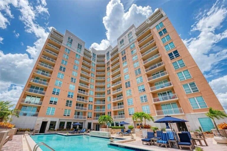 1350 Main Street Condos in Downtown Sarasota, FL. - Pool and Building
