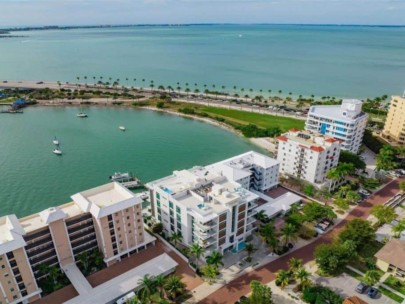 One88 Condos in Downtown Sarasota, FL. - Waterfront Aerial