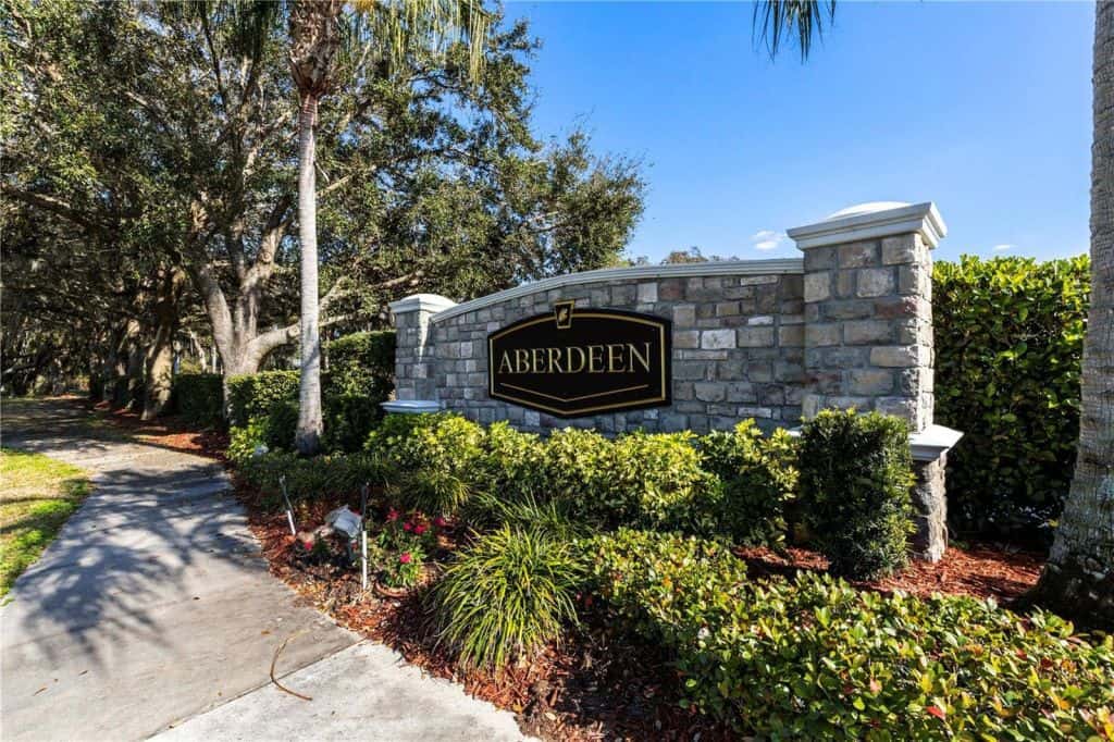 Aberdeen Homes in Parrish, FL. - Entrance Sign