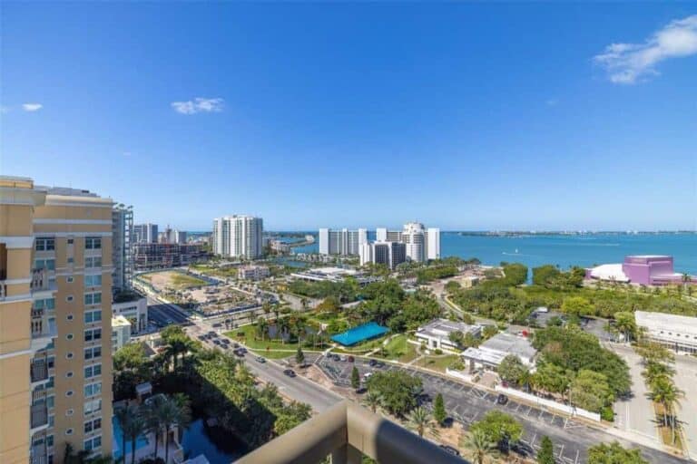 Alinari Condos in Downtown Sarasota, FL. - Aerial
