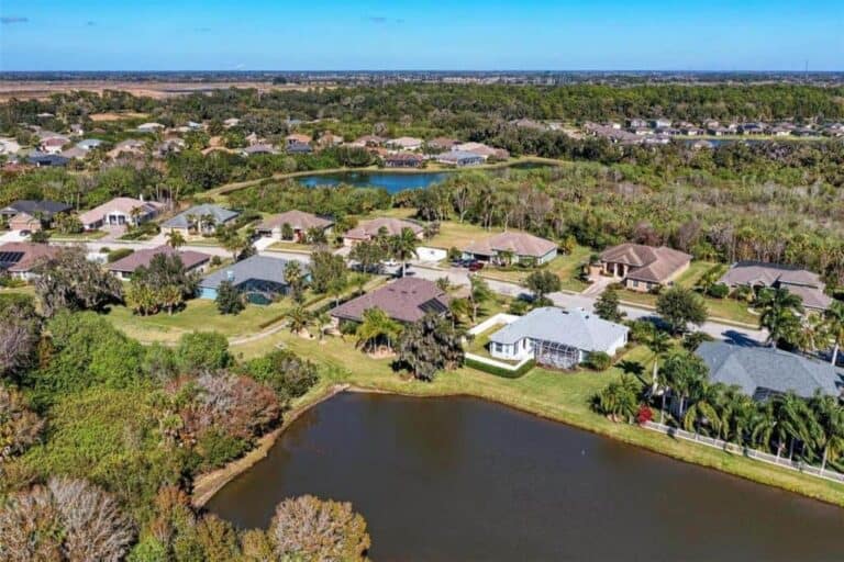 Ancient Oaks Homes in Parrish, FL. - Lake Aerial